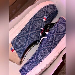 Women’s Sz. 8 Hey Dude Moccasins - Wendy Boho True Blue